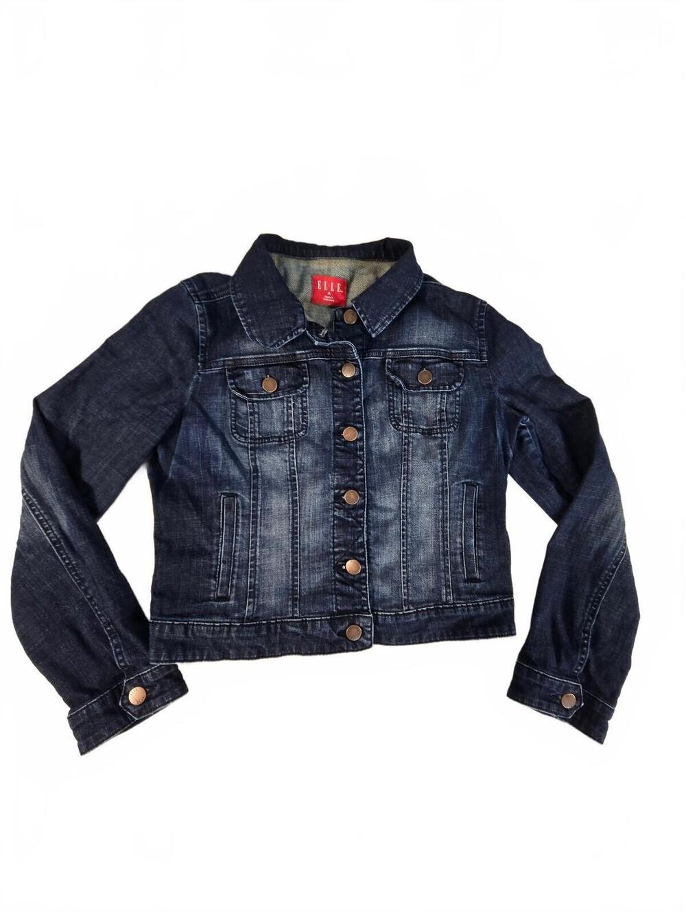 VINTAGE ELLE CROPPED DENIM JACKET M